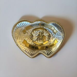 Hand Made Engraved Barrel Racer Award Design Medals Silversmith Belt Buckle